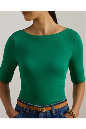 Judy-Elbow Sleeve-Knit-Rfnd Strtch 1X1 Rib LAUREN RALPH LAUREN | T-Shirt | 200654963098